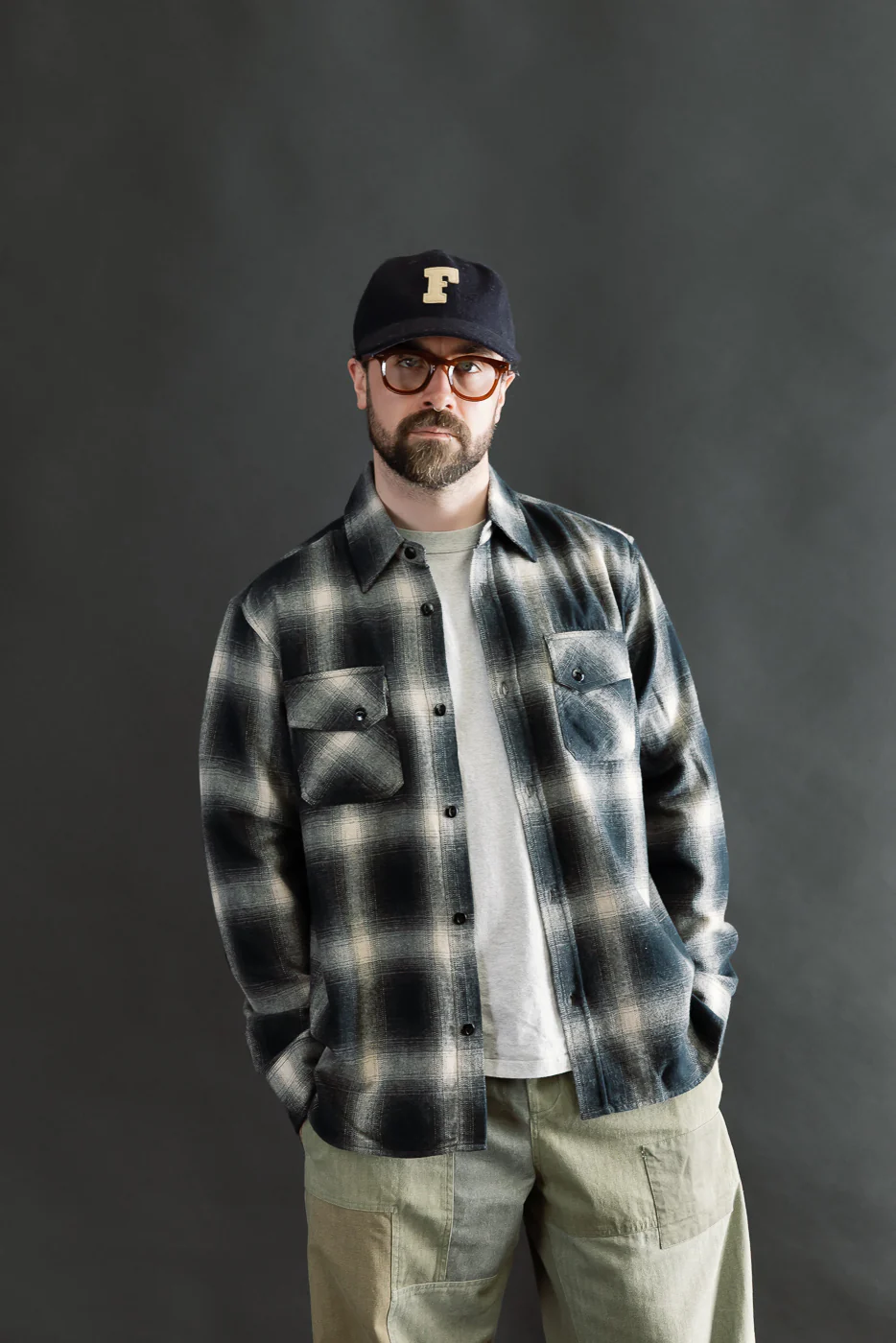 Crosscut Flannel - Black Ombré Plaid - Image 16
