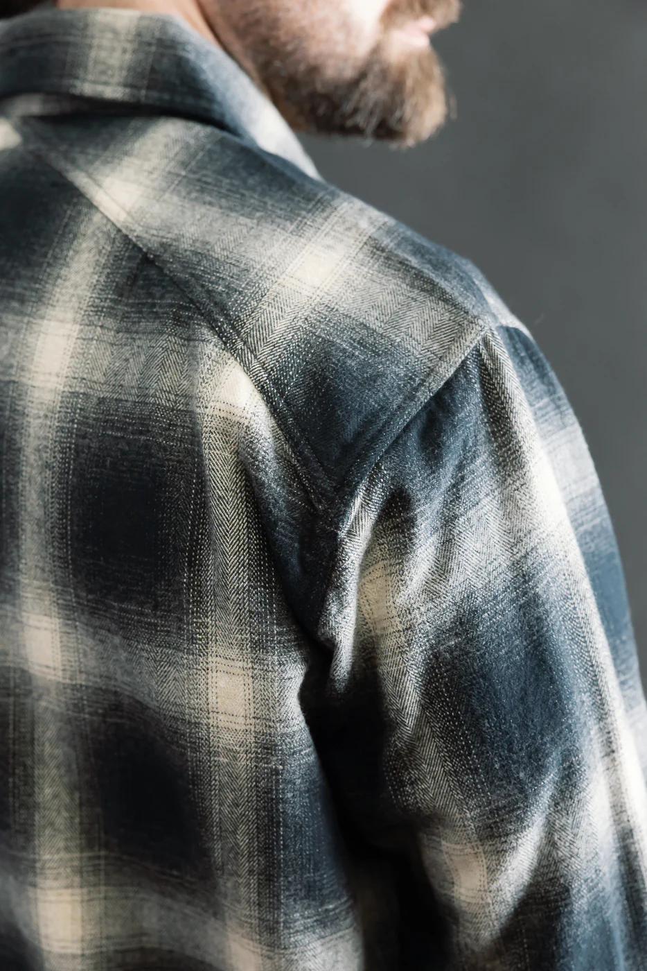 Crosscut Flannel - Black Ombré Plaid - Image 22
