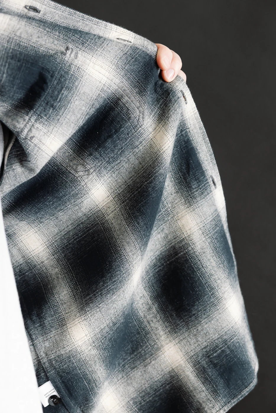 Crosscut Flannel - Black Ombré Plaid - Image 24