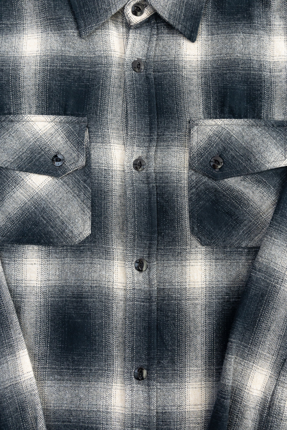 Crosscut Flannel - Black Ombré Plaid - Image 3