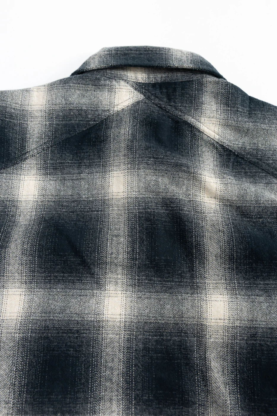 Crosscut Flannel - Black Ombré Plaid - Image 5