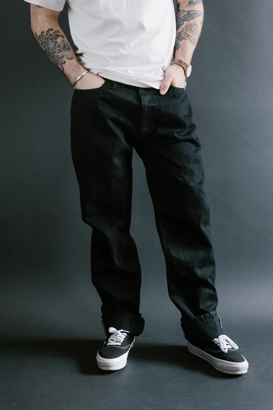CS-220xk - 13.25oz Rinsed Black Kibata Selvedge - Classic Straight - Image 16