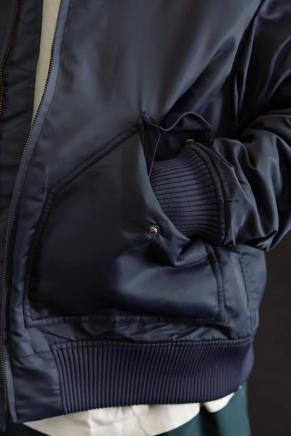 CWU Aviator Satin Flight Jacket - Blue - Image 20
