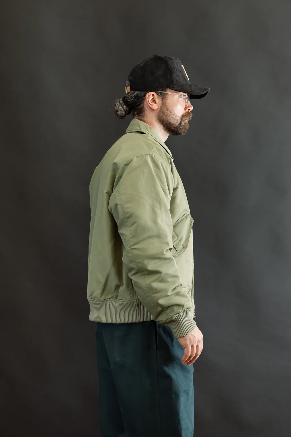 CWU Aviator Satin Flight Jacket - Sage - Image 14