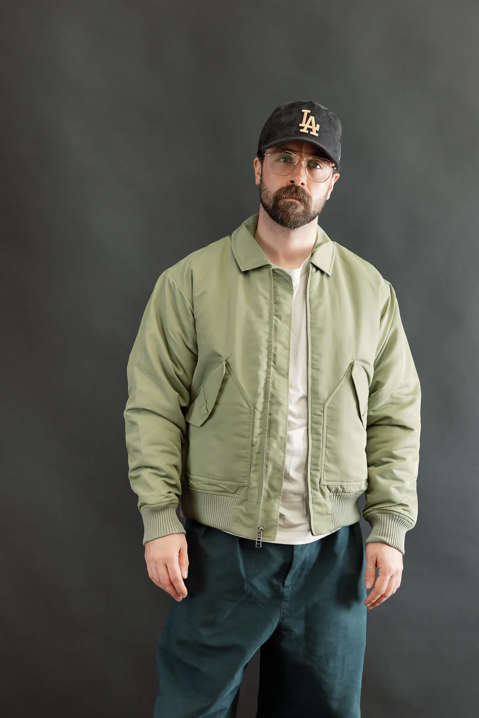 CWU Aviator Satin Flight Jacket - Sage - Image 16