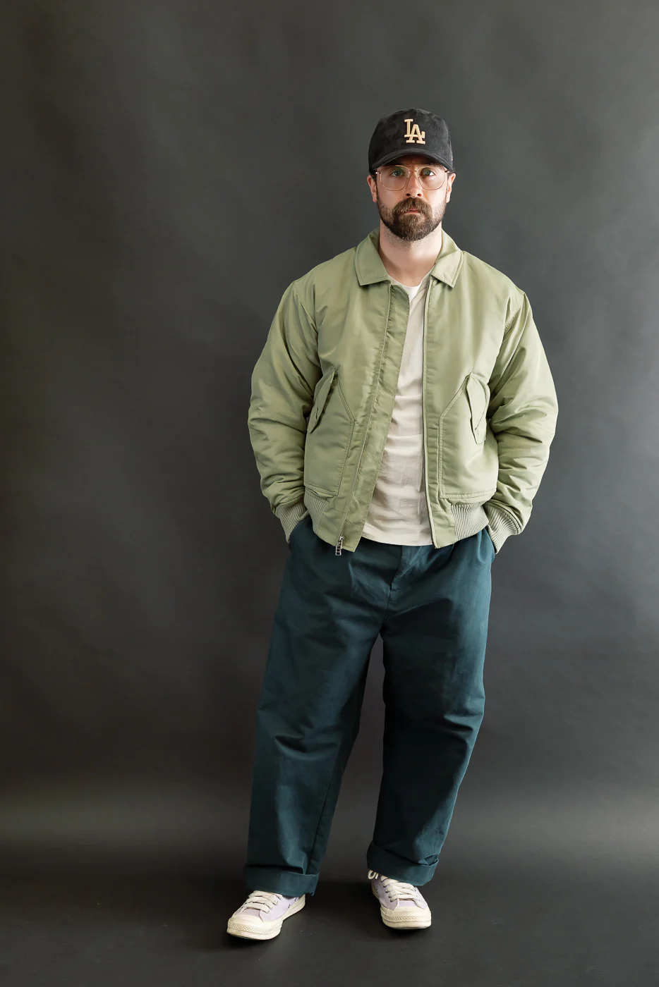 CWU Aviator Satin Flight Jacket - Sage - Image 7
