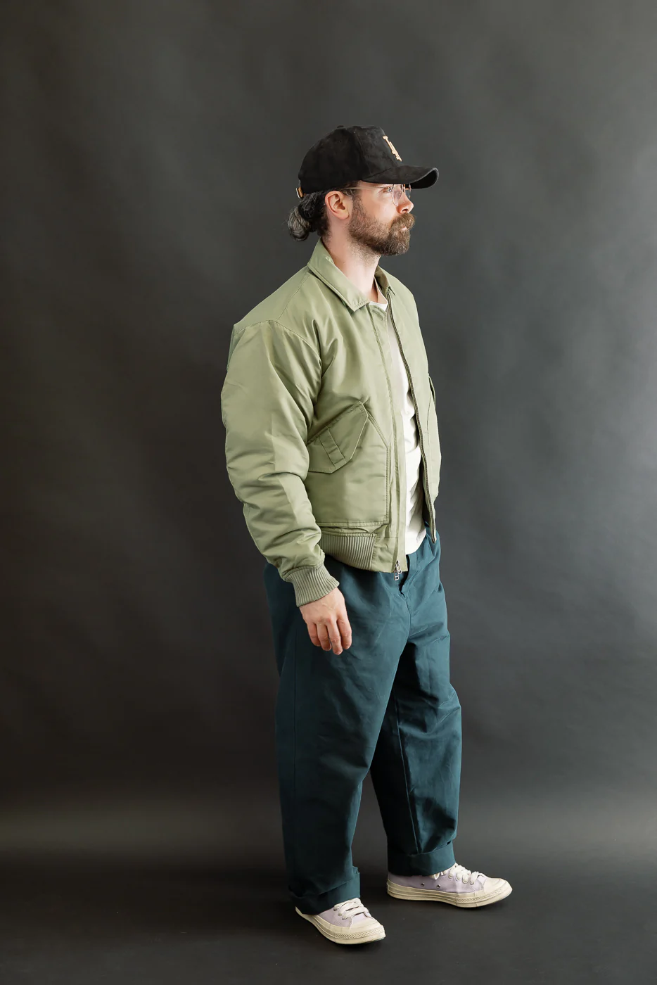 CWU Aviator Satin Flight Jacket - Sage - Image 8