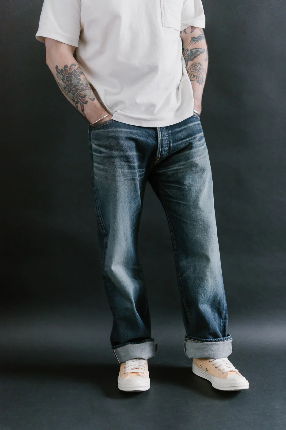 D1890US - 13oz Used-Wash Indigo Selvedge Denim - Loose Straight - Image 10
