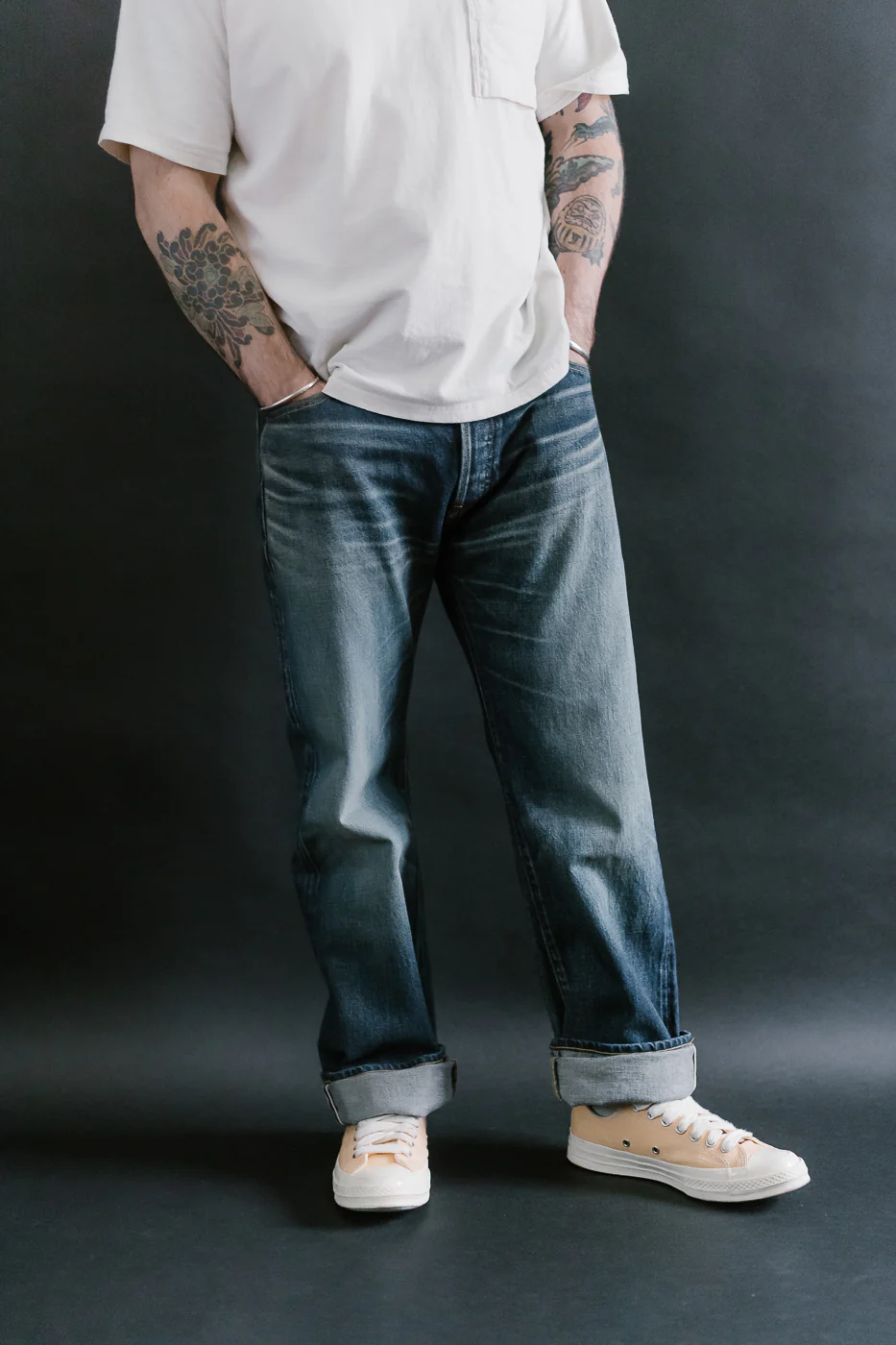 D1890US - 13oz Used-Wash Indigo Selvedge Denim - Loose Straight - Image 16
