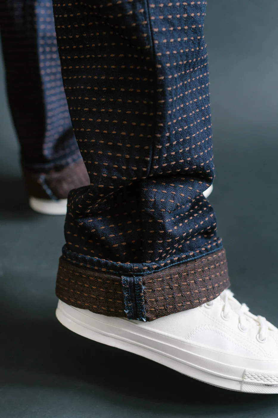 D1897RS - 15.5oz "Kakishibu Sashiko" Indigo Jacquard Denim - Dant Exclusive Regular Straight - Image 20