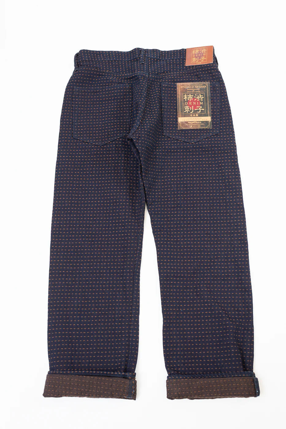 D1897RS - 15.5oz "Kakishibu Sashiko" Indigo Jacquard Denim - Dant Exclusive Regular Straight - Image 6