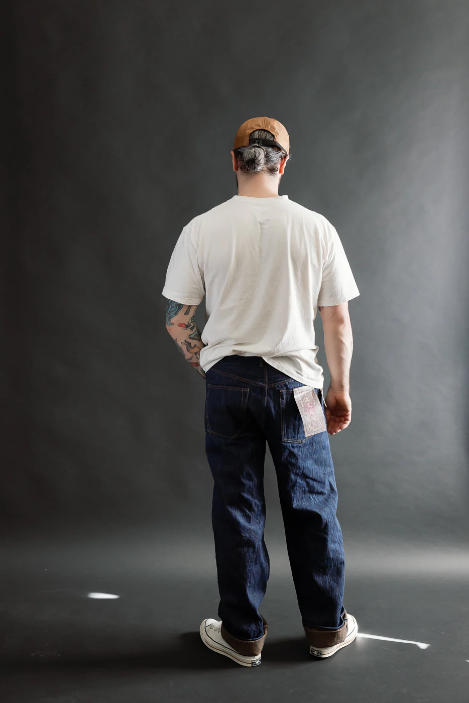 D1905S - 15oz "Awa Sho-ai Kakishibu" Natural Indigo x Kakishibu Selvedge Jeans - Regular Straight - Image 10