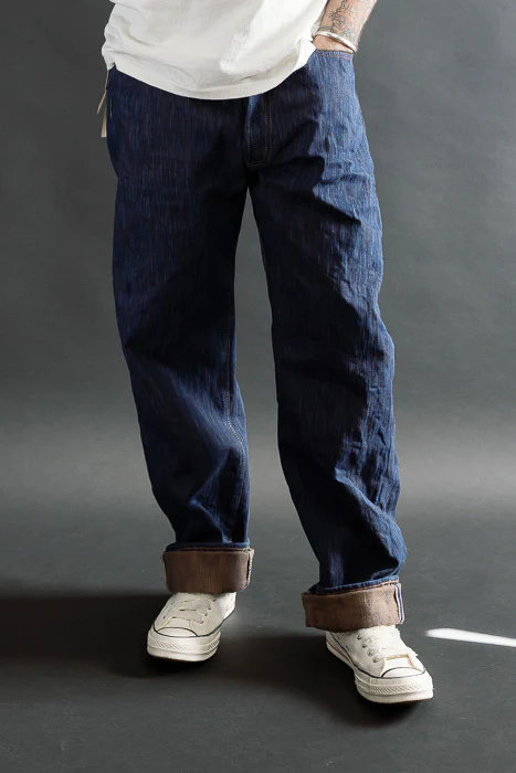 D1905S - 15oz "Awa Sho-ai Kakishibu" Natural Indigo x Kakishibu Selvedge Jeans - Regular Straight - Image 11