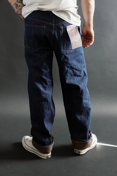 D1905S - 15oz "Awa Sho-ai Kakishibu" Natural Indigo x Kakishibu Selvedge Jeans - Regular Straight - Image 13