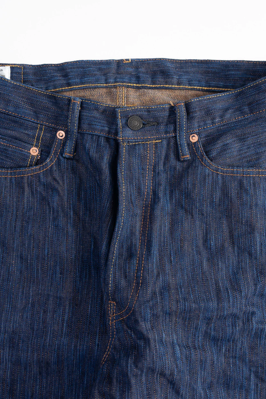 D1905S - 15oz "Awa Sho-ai Kakishibu" Natural Indigo x Kakishibu Selvedge Jeans - Regular Straight - Image 3
