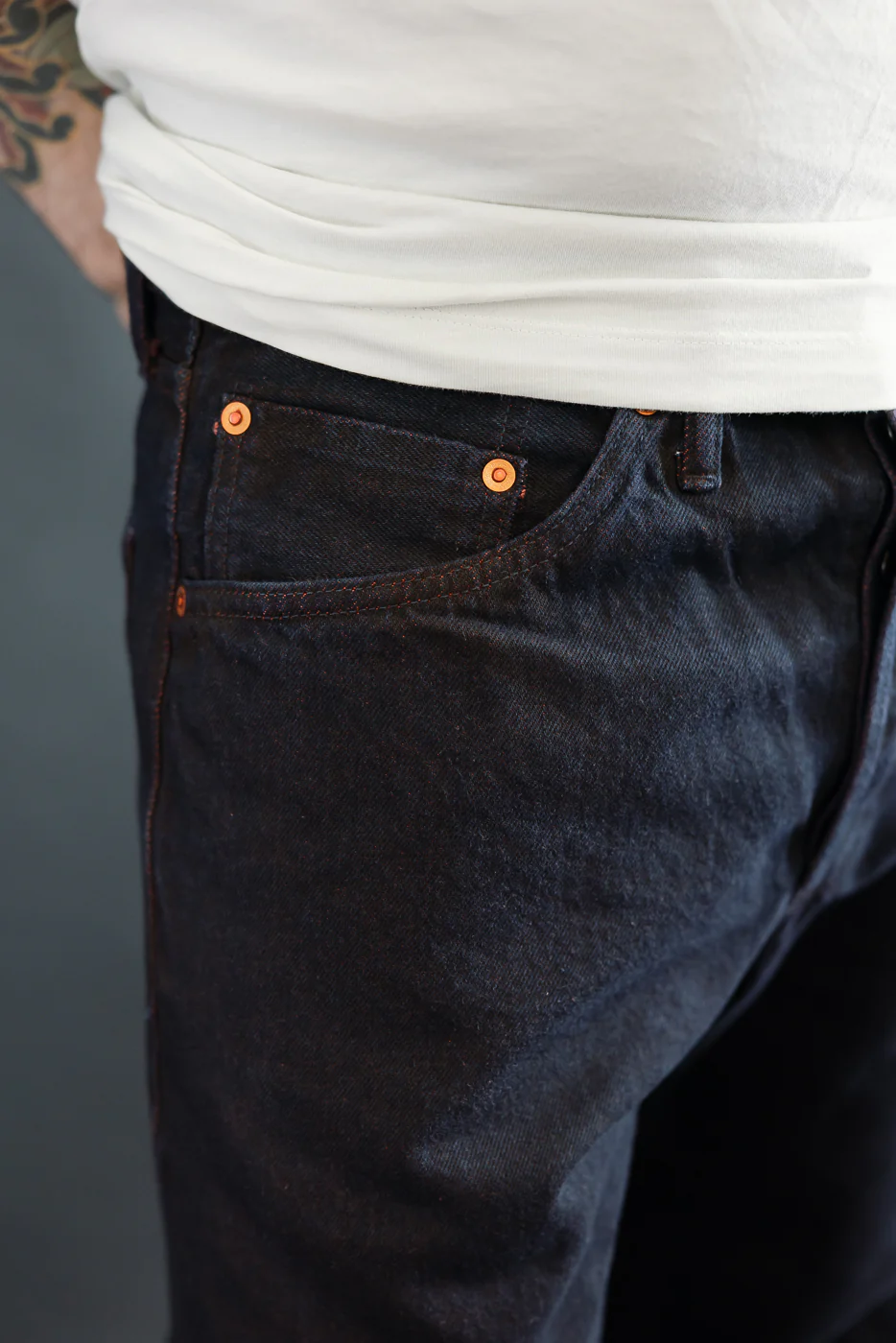 D1908S -  14oz "Bengala" Natural Dye Selvedge Denim - Relaxed Tapered Fit - Image 15