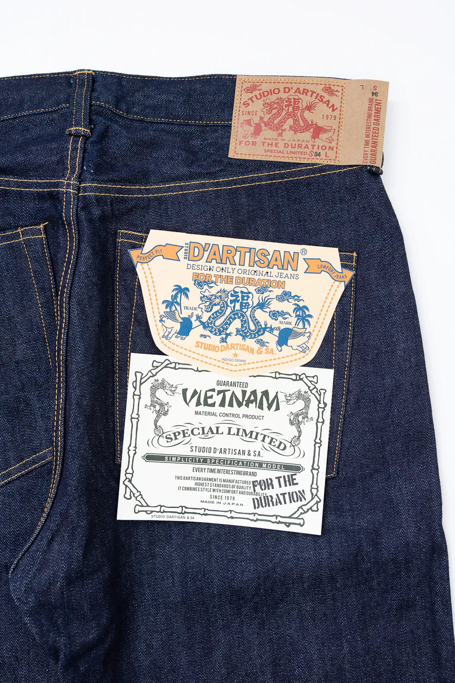 D1909S - 14oz "Vietnam War" Selvedge Denim - Classic Straight - Image 2