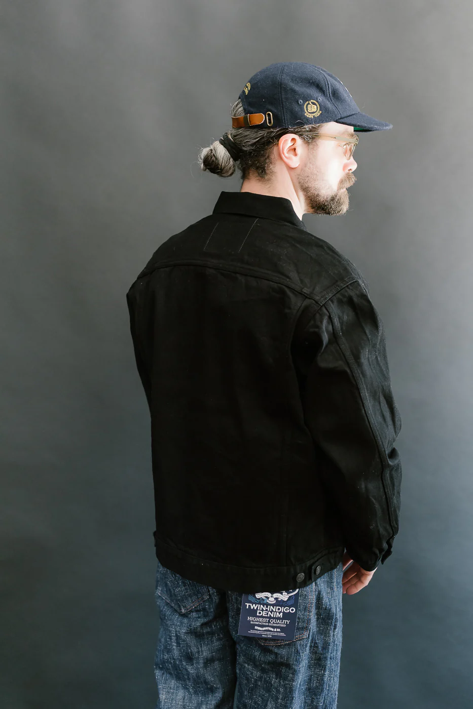 D4609 - 13.5oz "Kurozome" Overdyed Natural Indigo Selvedge - Jacket - Image 15