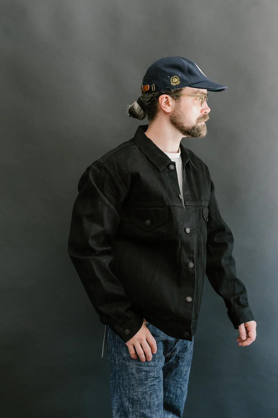 D4609 - 13.5oz "Kurozome" Overdyed Natural Indigo Selvedge - Jacket - Image 16