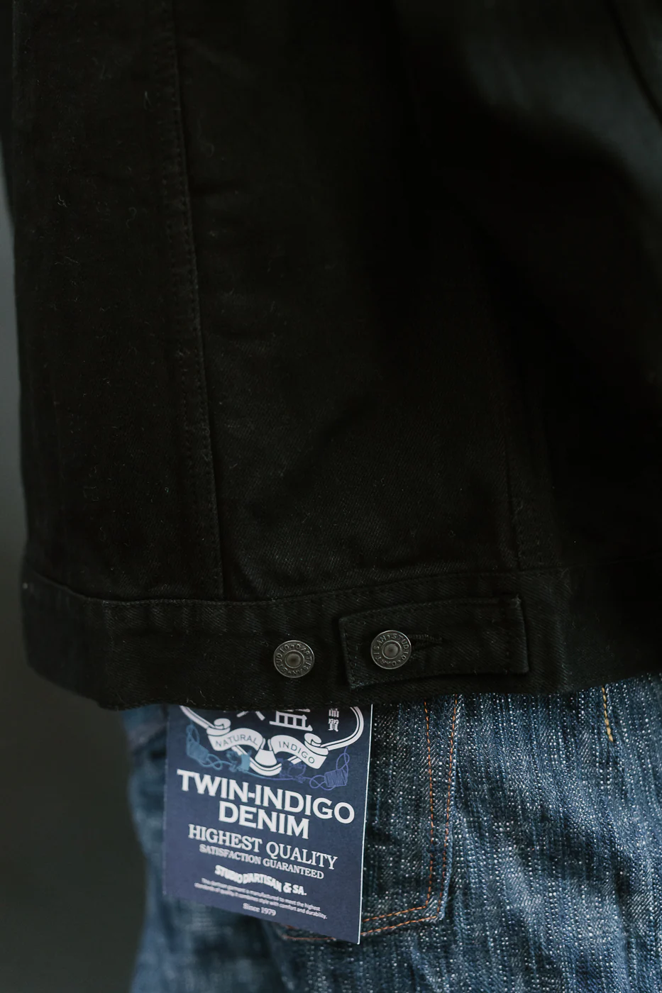 D4609 - 13.5oz "Kurozome" Overdyed Natural Indigo Selvedge - Jacket - Image 24