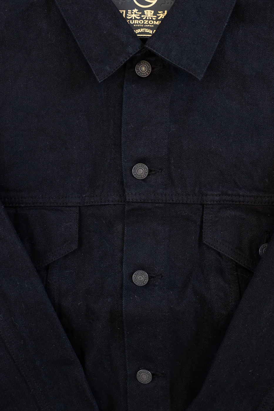 D4609 - 13.5oz "Kurozome" Overdyed Natural Indigo Selvedge - Jacket - Image 3