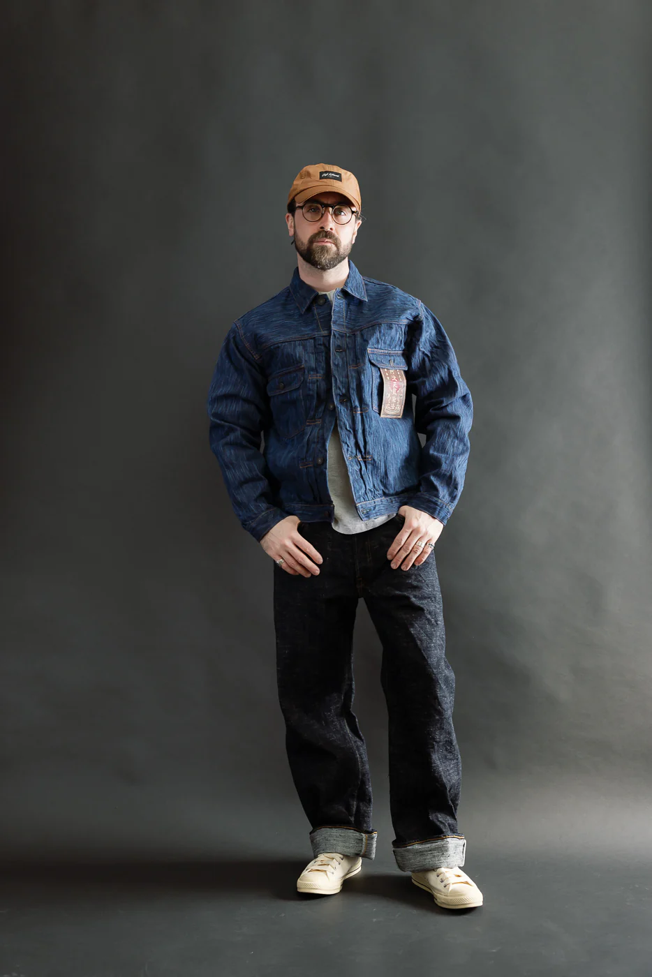 D4615 - 15oz "Awa Sho-Ai Kakishibu" Natural Indigo x Kakishibu Selvedge Jacket - Type II - Image 8