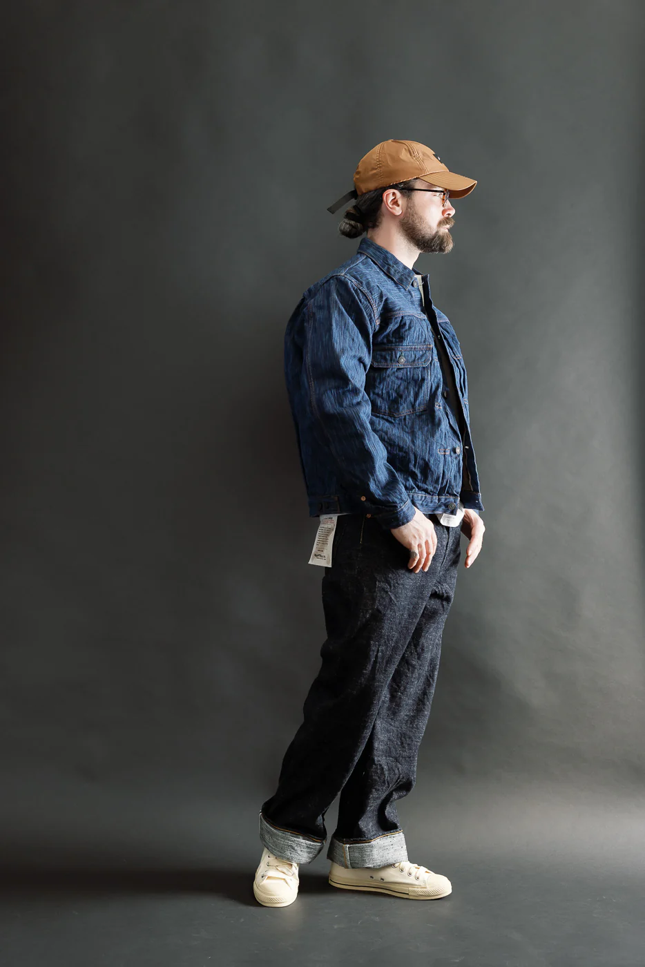 D4615 - 15oz "Awa Sho-Ai Kakishibu" Natural Indigo x Kakishibu Selvedge Jacket - Type II - Image 9