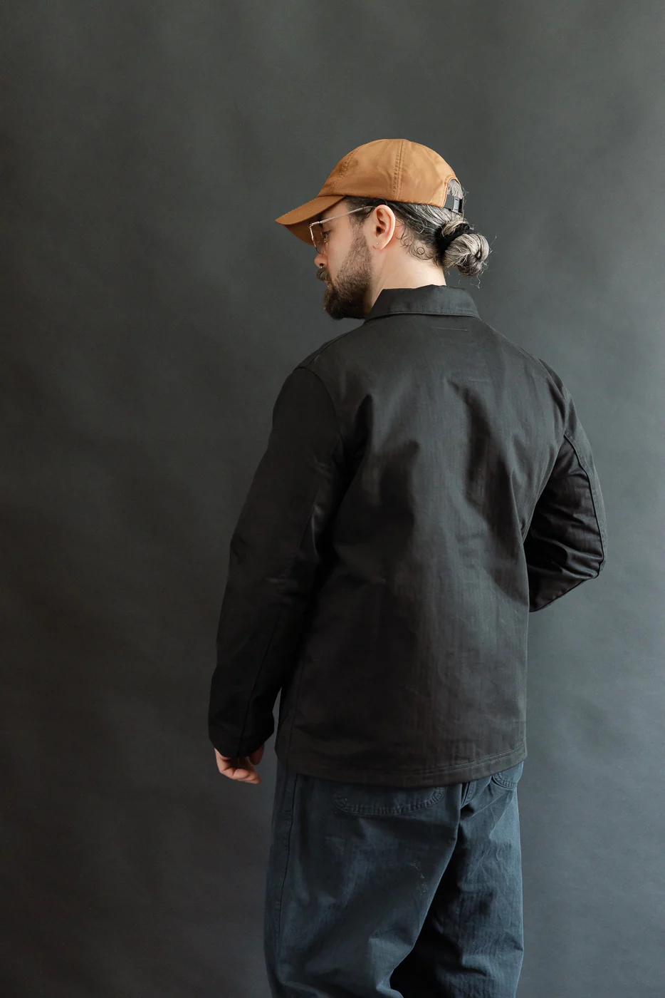 Dant Exclusive Dry Wax Woven Chore Coat - Black HB - Image 10