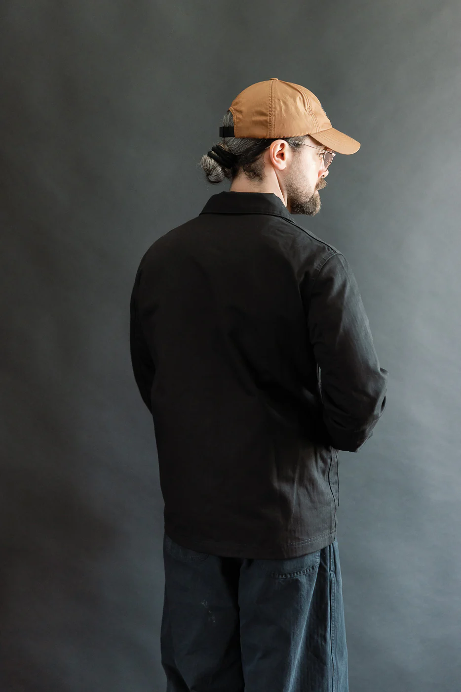 Dant Exclusive Dry Wax Woven Chore Coat - Black HB - Image 11