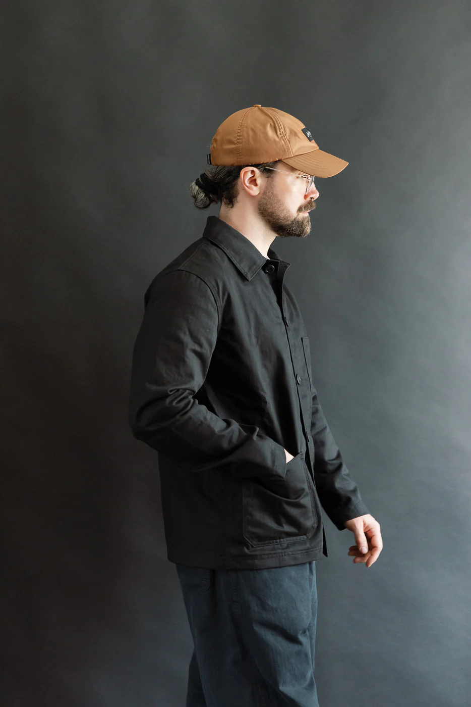 Dant Exclusive Dry Wax Woven Chore Coat - Black HB - Image 12