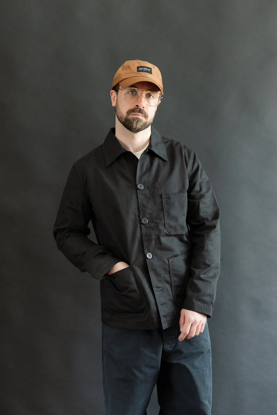 Dant Exclusive Dry Wax Woven Chore Coat - Black HB - Image 13