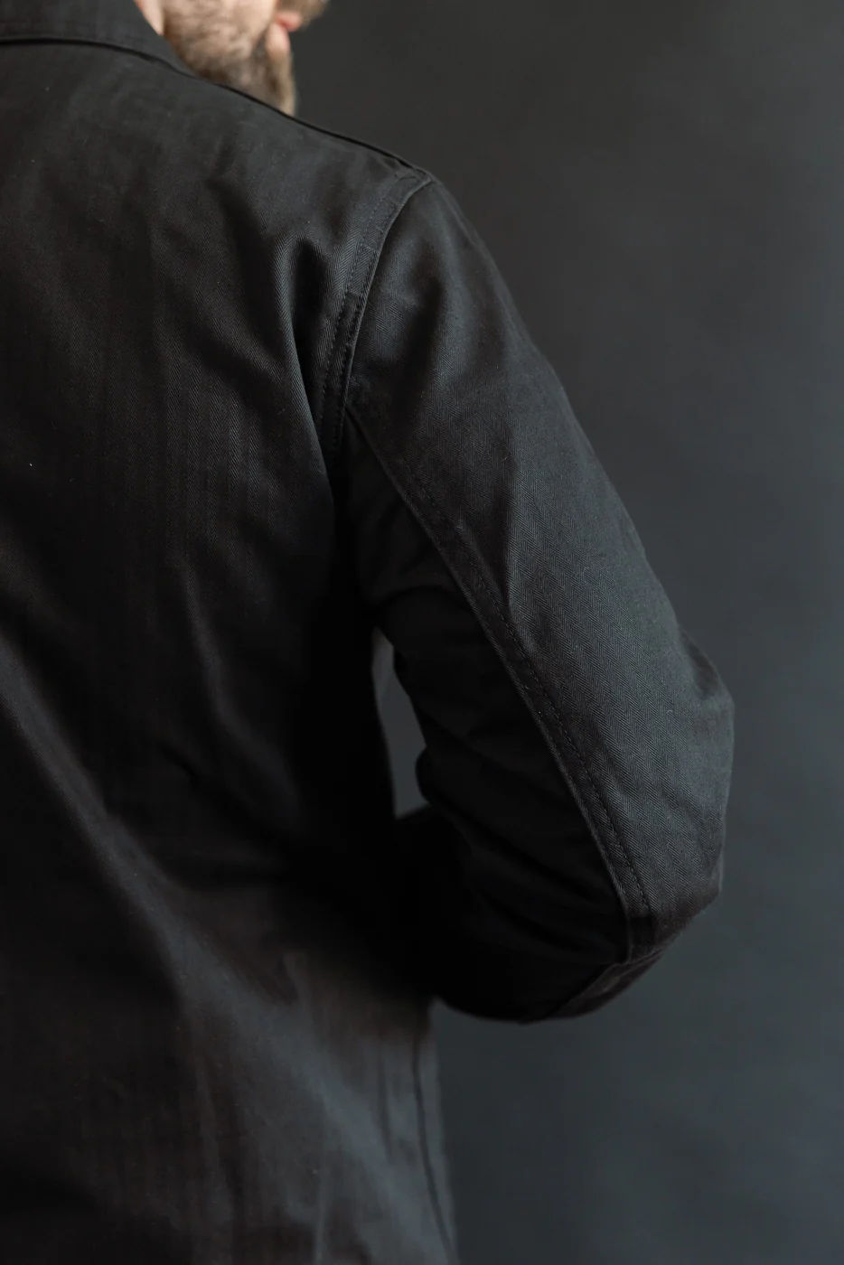 Dant Exclusive Dry Wax Woven Chore Coat - Black HB - Image 18