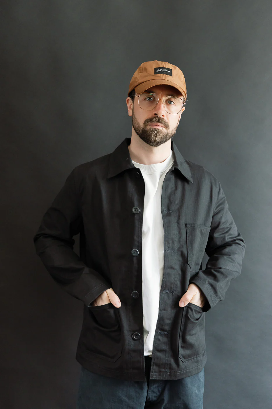Dant Exclusive Dry Wax Woven Chore Coat - Black HB - Image 19