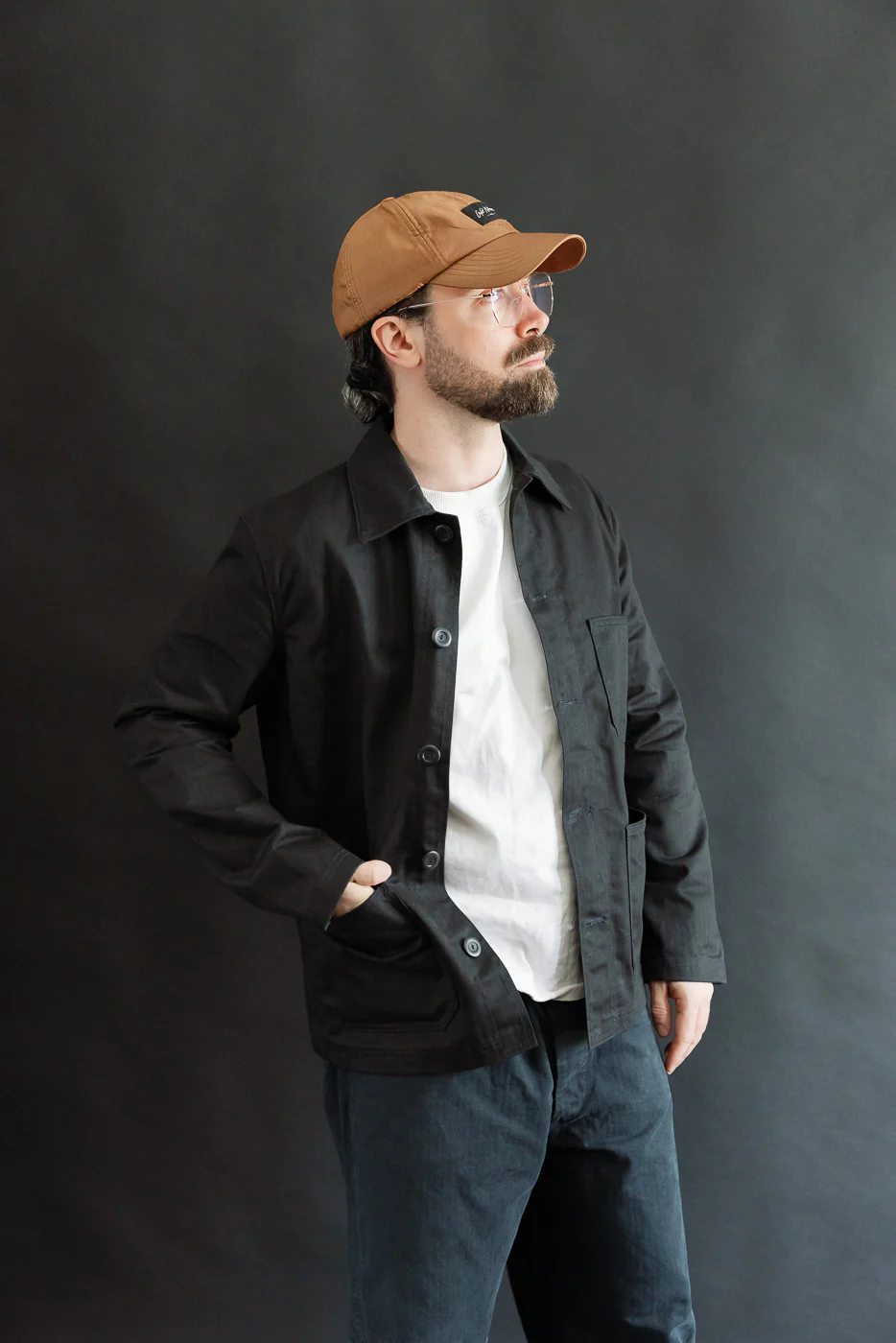 Dant Exclusive Dry Wax Woven Chore Coat - Black HB - Image 20