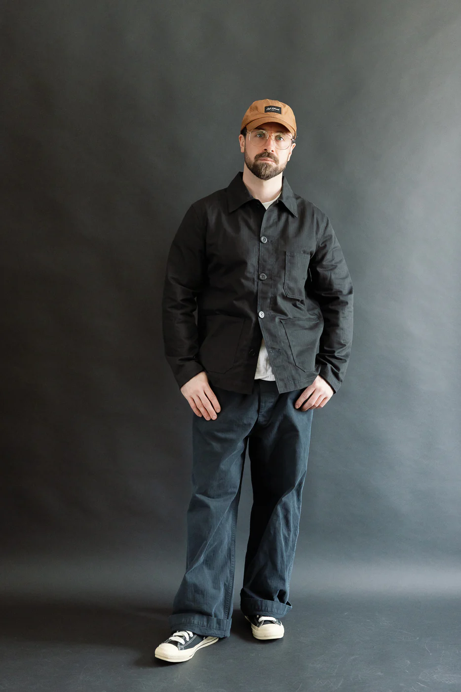 Dant Exclusive Dry Wax Woven Chore Coat - Black HB - Image 5