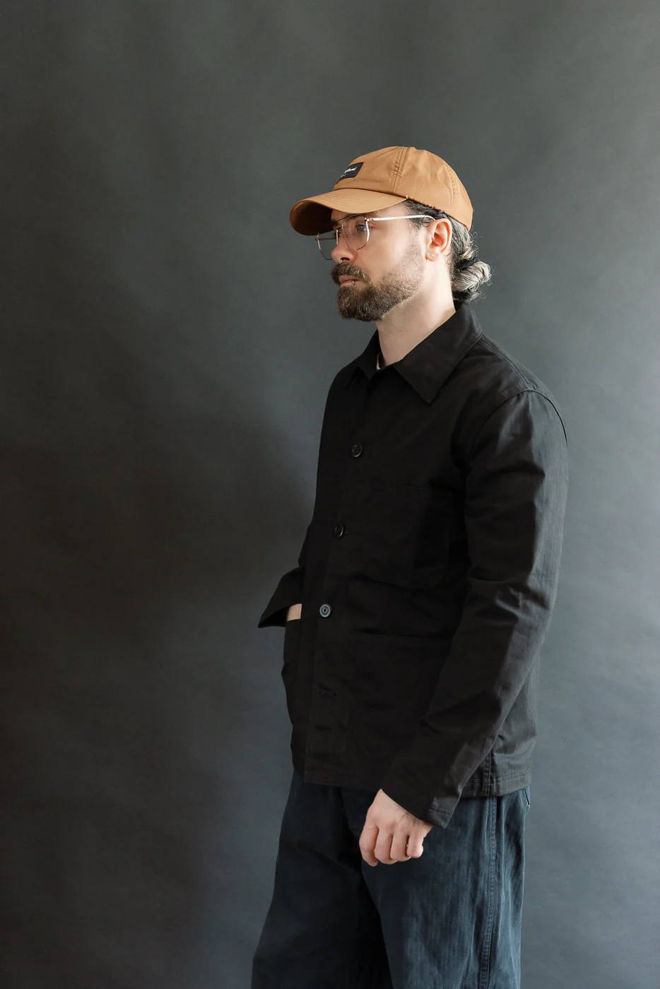 Dant Exclusive Dry Wax Woven Chore Coat - Black HB - Image 9