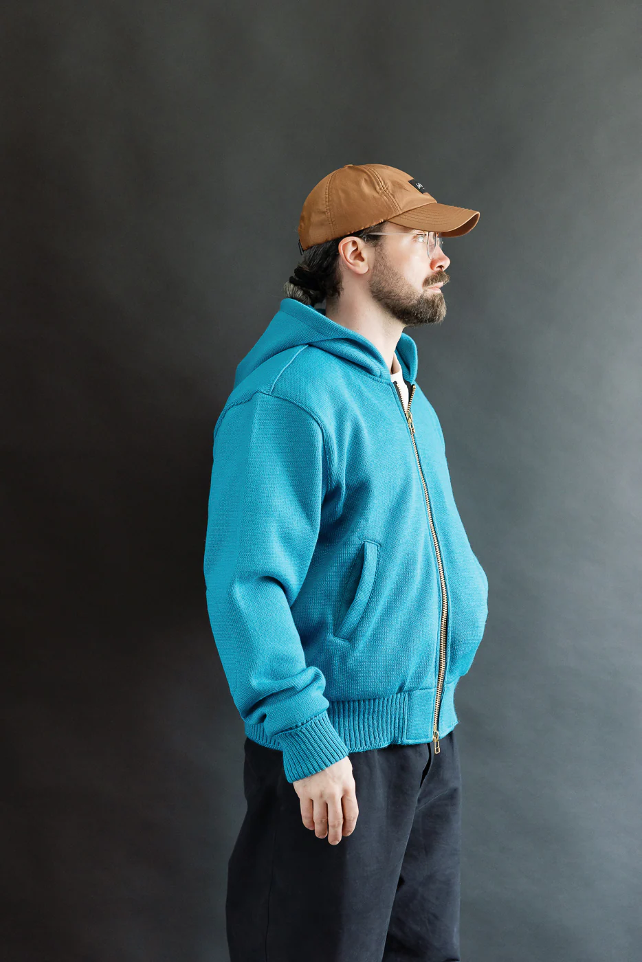 Dant Exclusive Full Zip Moto Hoodie - Aqua - Image 11