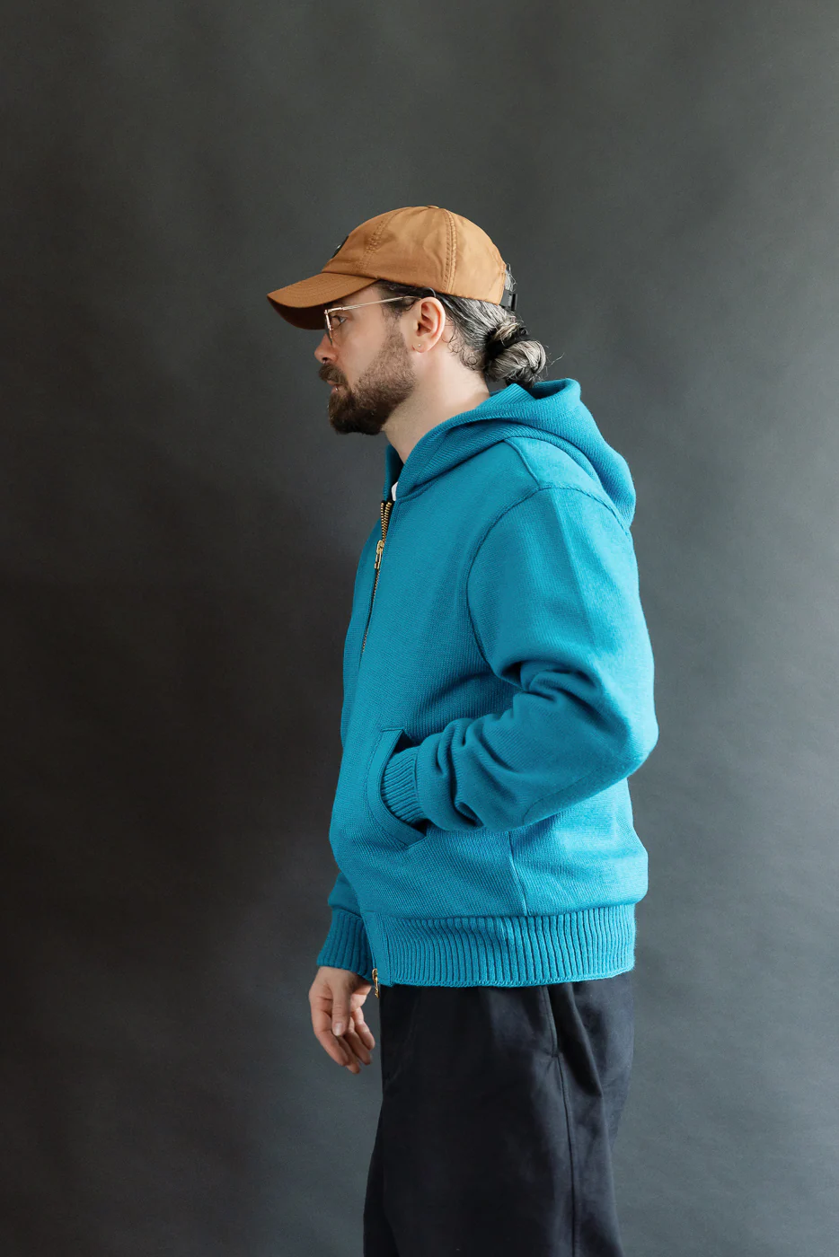 Dant Exclusive Full Zip Moto Hoodie - Aqua - Image 14
