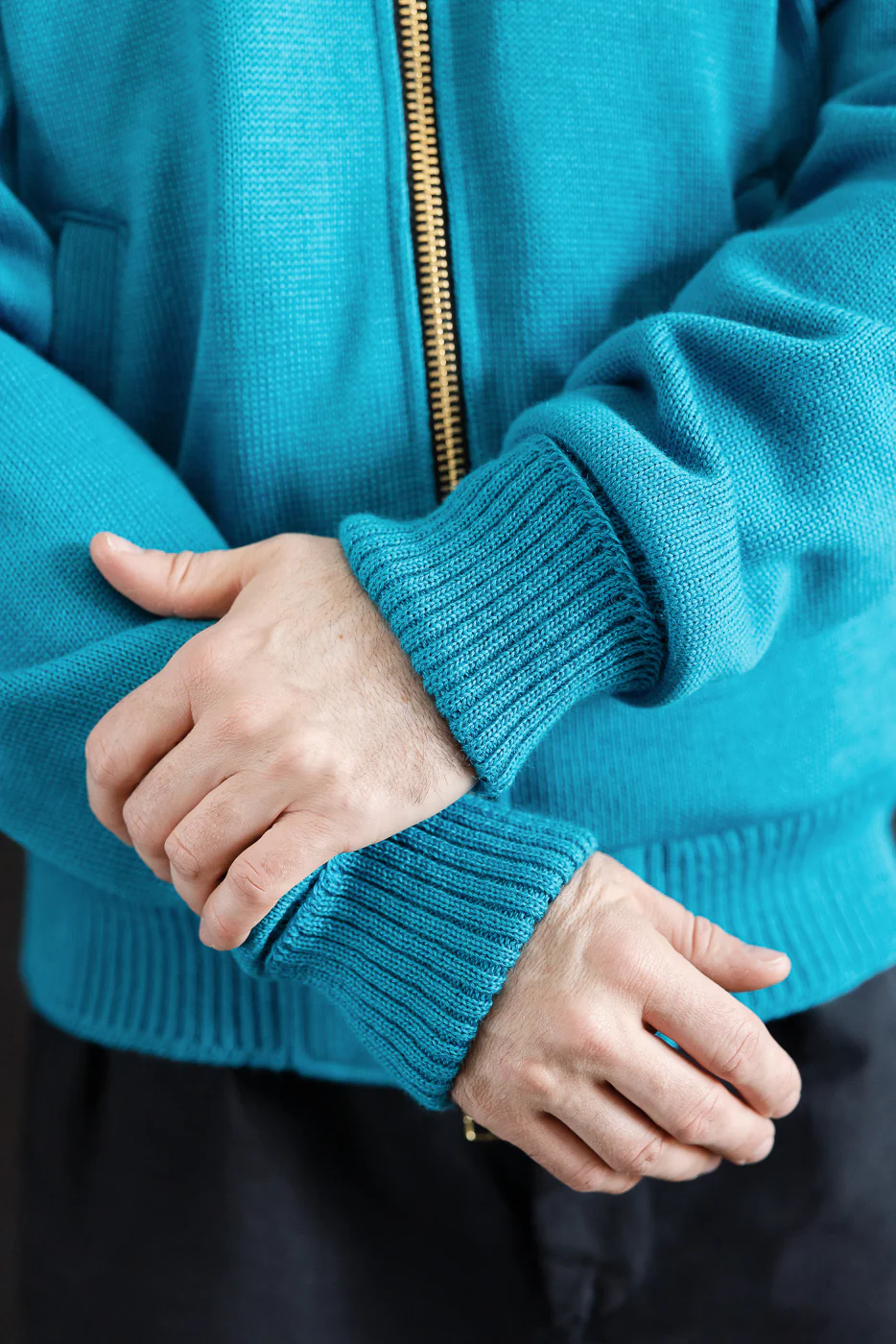 Dant Exclusive Full Zip Moto Hoodie - Aqua - Image 17