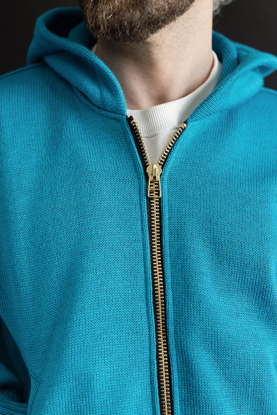 Dant Exclusive Full Zip Moto Hoodie - Aqua - Image 18