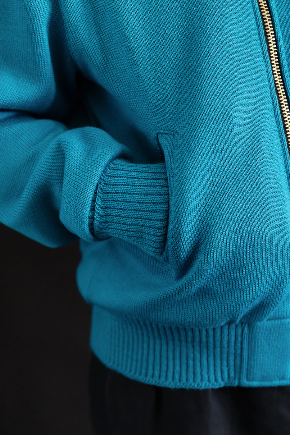 Dant Exclusive Full Zip Moto Hoodie - Aqua - Image 19