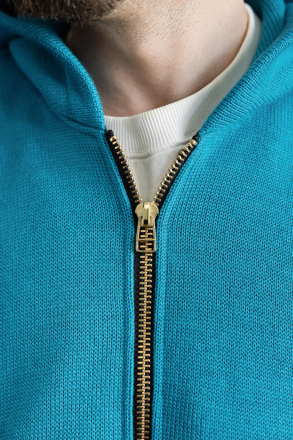 Dant Exclusive Full Zip Moto Hoodie - Aqua - Image 20
