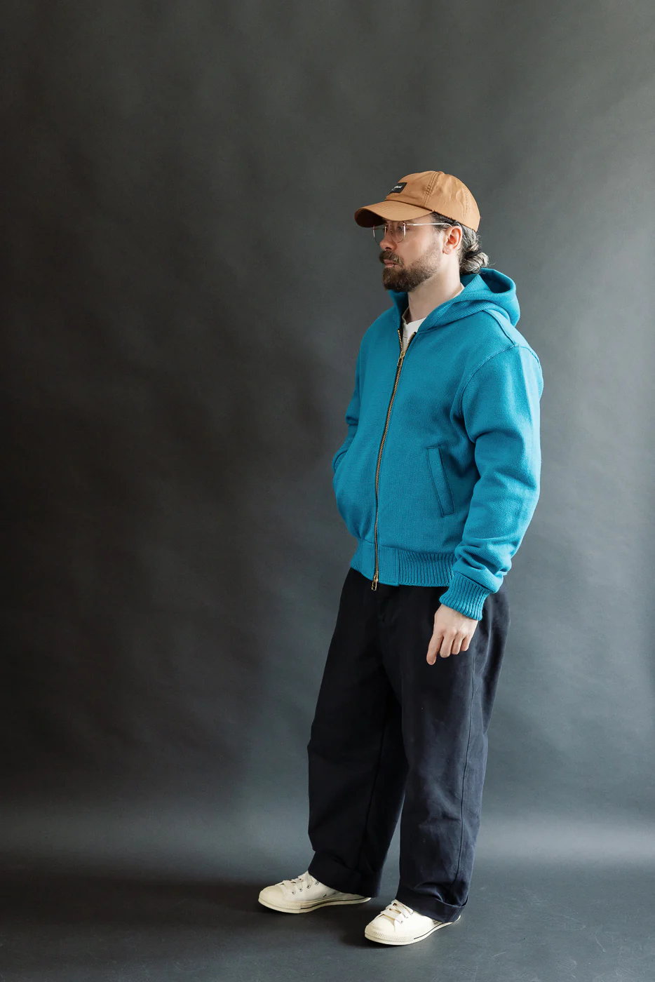 Dant Exclusive Full Zip Moto Hoodie - Aqua - Image 8