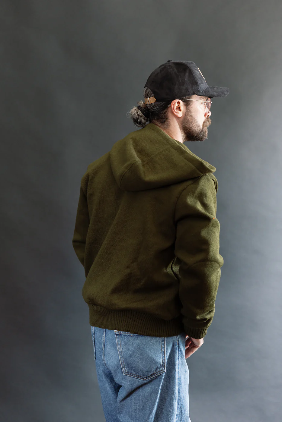 Dant Exclusive Full Zip Moto Hoodie - Loden - Image 12