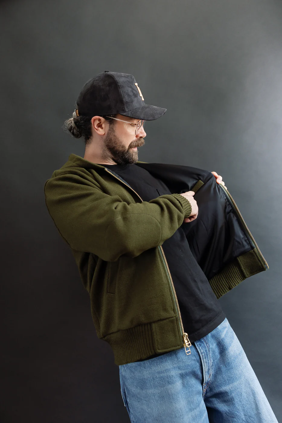 Dant Exclusive Full Zip Moto Hoodie - Loden - Image 16