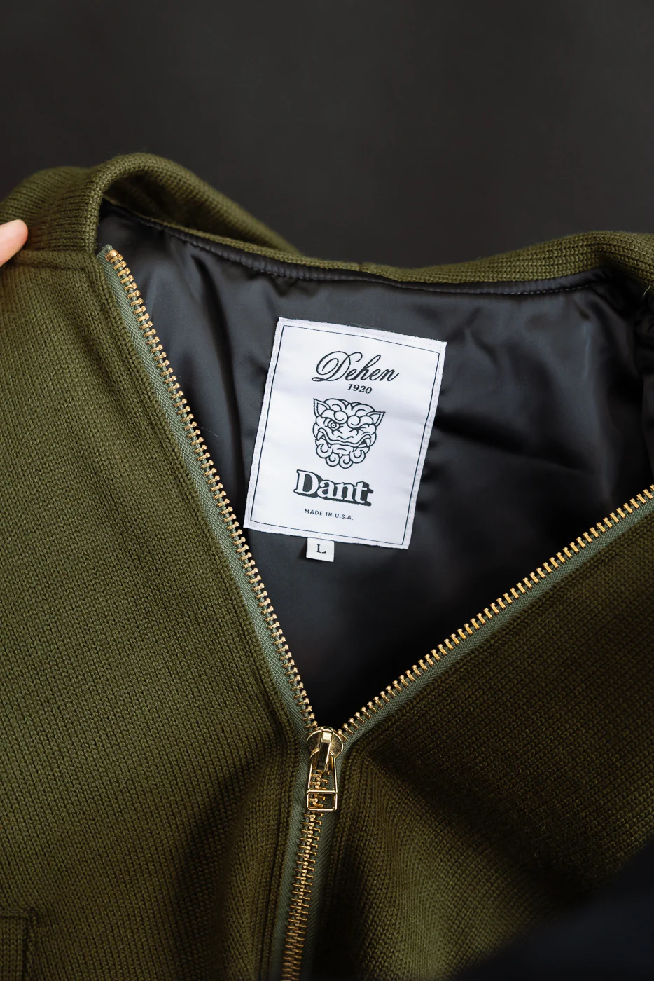 Dant Exclusive Full Zip Moto Hoodie - Loden - Image 17