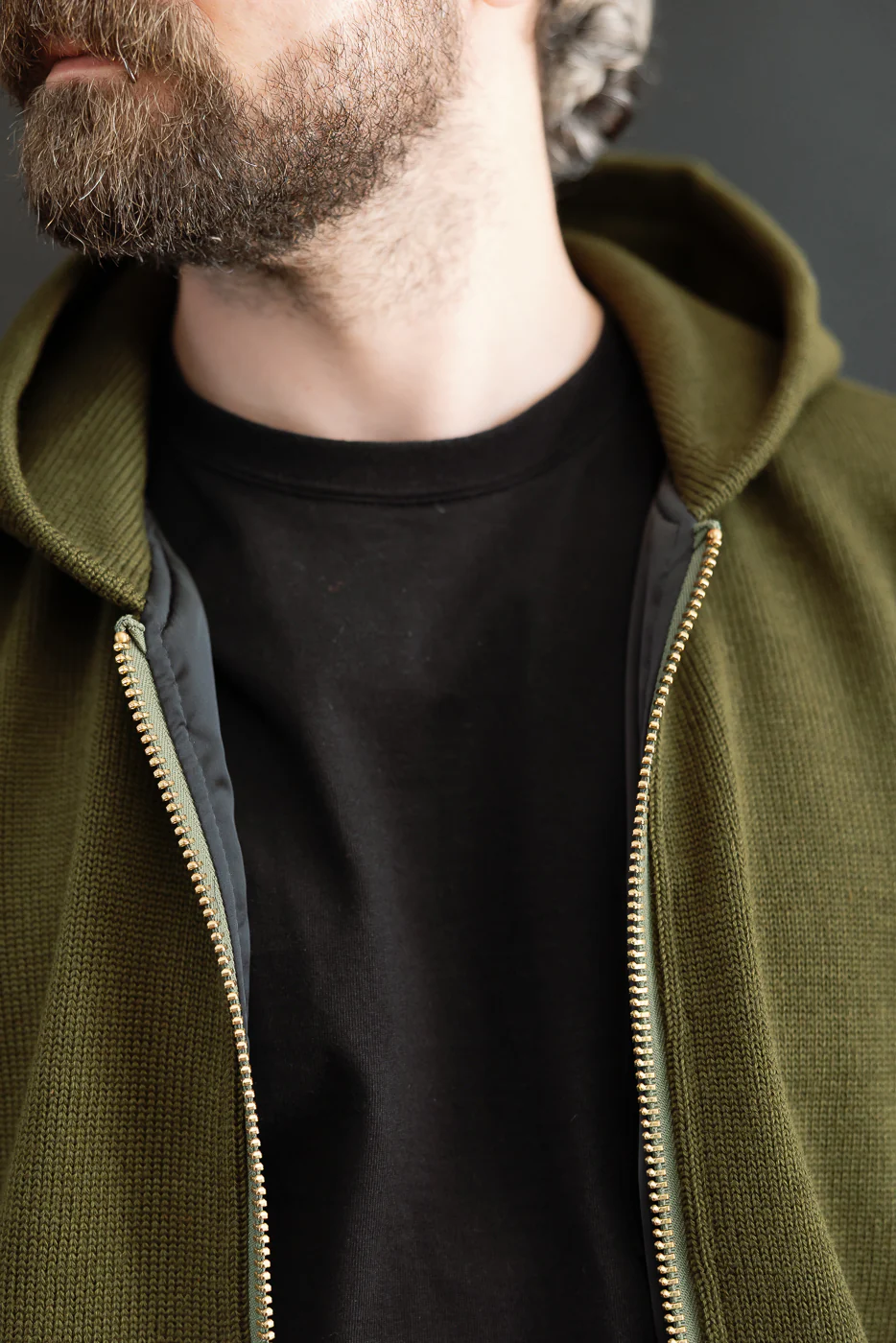 Dant Exclusive Full Zip Moto Hoodie - Loden - Image 19