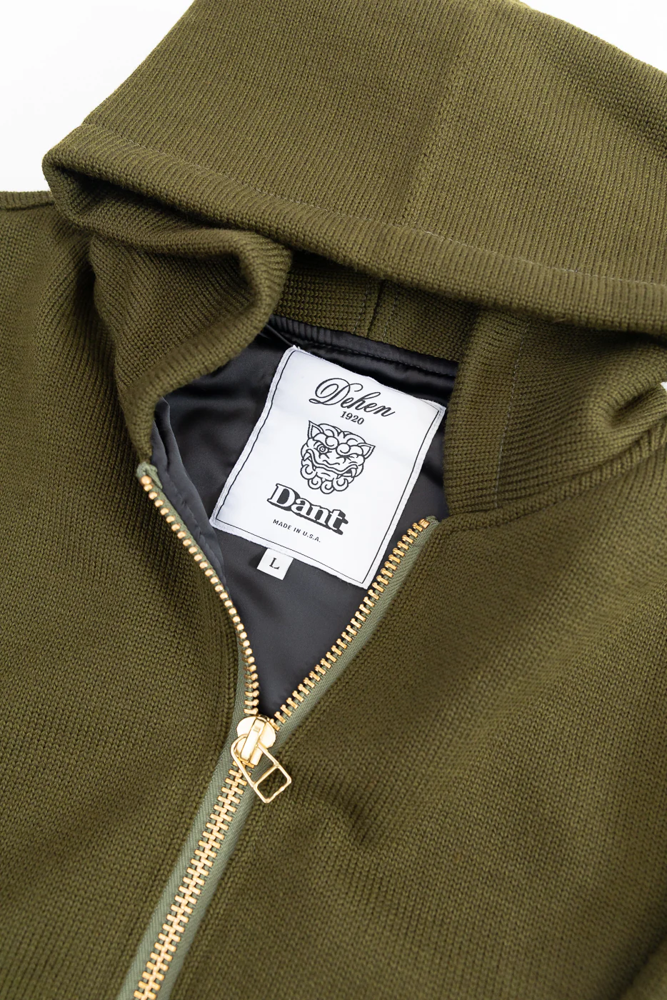 Dant Exclusive Full Zip Moto Hoodie - Loden - Image 2