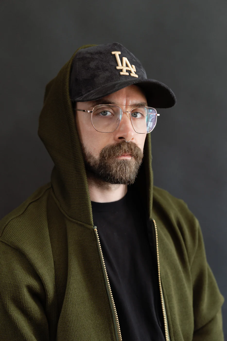 Dant Exclusive Full Zip Moto Hoodie - Loden - Image 27