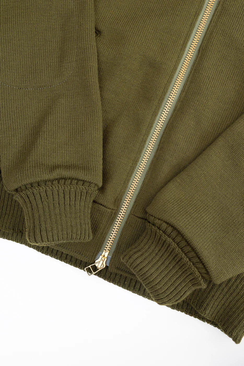 Dant Exclusive Full Zip Moto Hoodie - Loden - Image 4